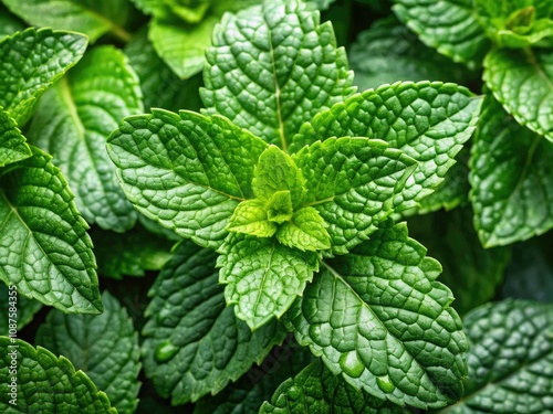 Fresh Mint Leaves Collection on White Background for Culinary and Herbal Use