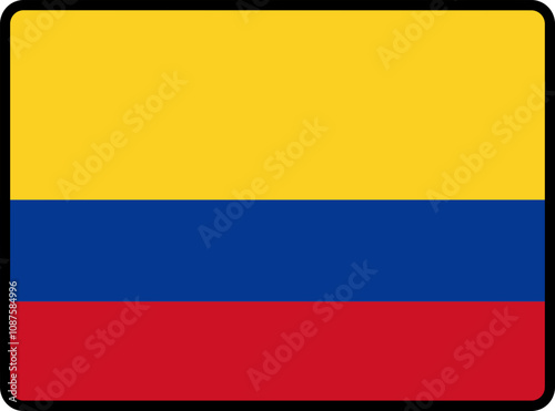 Free Download Colombia Flag Smooth rectangle icon - GFXLoad