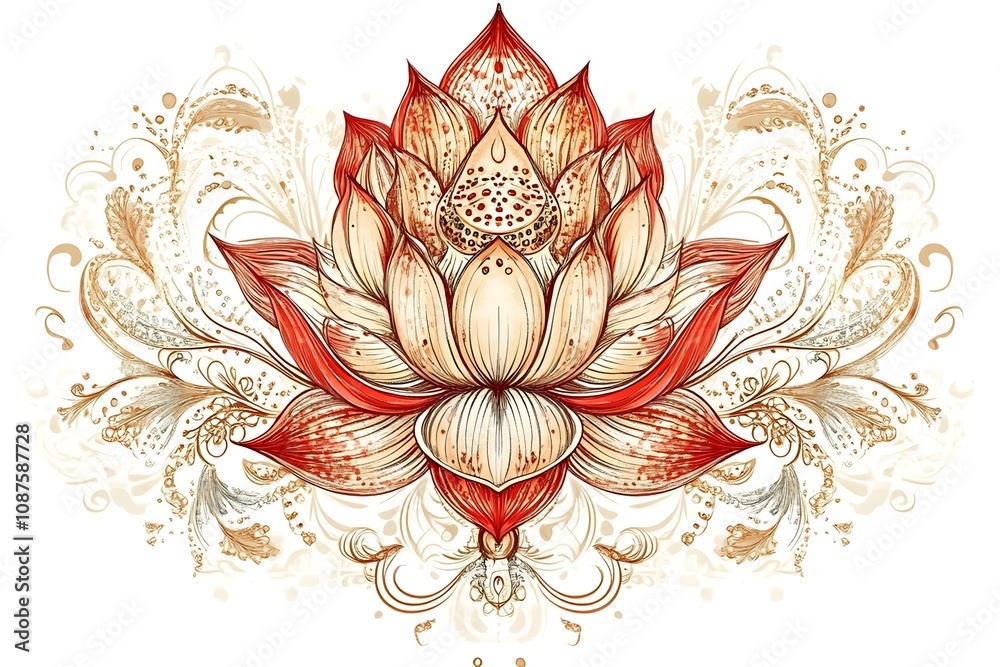 Naklejka premium Ornamental luxury mandala pattern luxury ornamental mandala design background in gold color mandala design idea, mandala design vector, mandala sample flower Mandala for print poster, cover, brochure