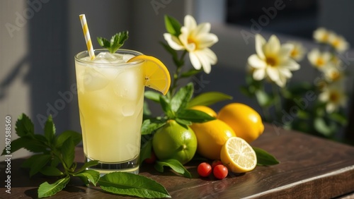 Refreshing Lemonade on a Sunny Day: Perfect for Summer, Outdoor Parties, and Relaxation