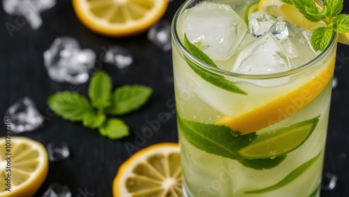 Refreshing Lemon Mint Cooler: Perfect for Summer Days, Hydrate in Style, Invigorating Citrus Drink