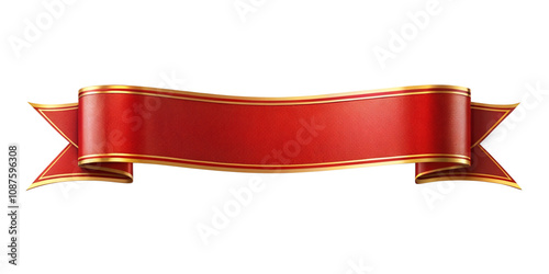 red ribbon banner with ribbon