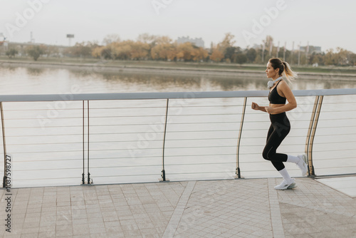 Early morning jogger enjoys...