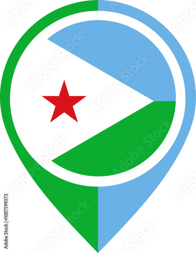Free Download Map Icon Inside Djibouti Flag - GFXLoad