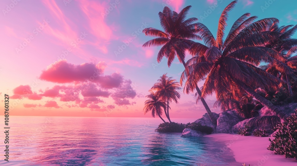 Chill Lo-fi Beats Radio Music Vibe by the Beach at Sunset with Palm Trees in the Distance Chill Lo-fi Beats Radio Music Vibe by the Beach at Sunset with Palm Trees in the Distance