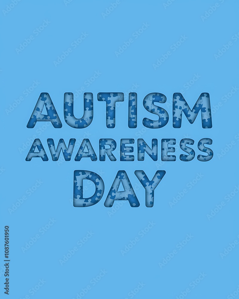 Autism Awareness Day Puzzle Piece Design Autism Awareness Day Puzzle Piece Design