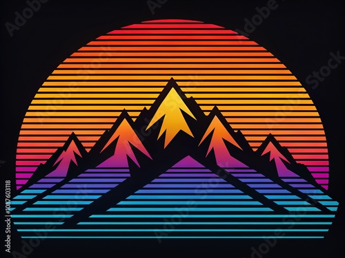 Mountain Silhouette Logo Design - Explore Mountain Icons photo