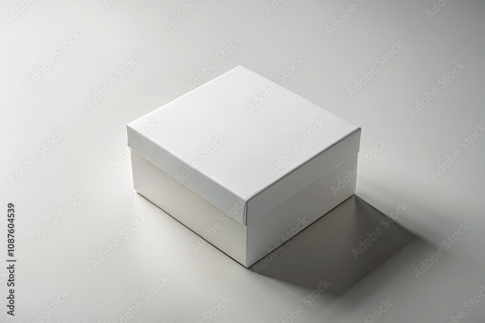 Minimalist White Paper Box Mockup for Product Presentation and Branding Minimalist White Paper Box Mockup for Product Presentation and Branding