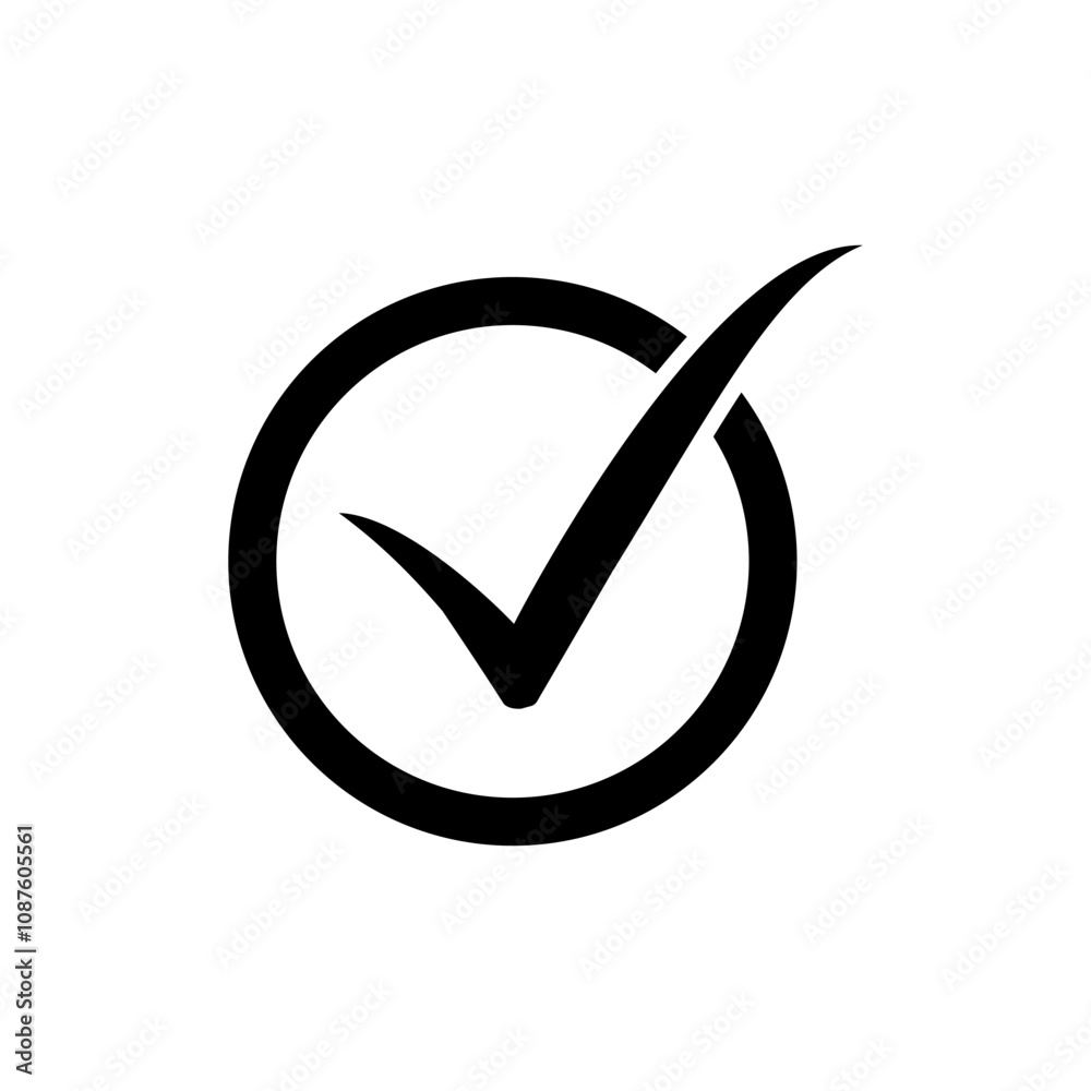 Checkmark icon signage trendy design template. Checkmark icon signage trendy design template.