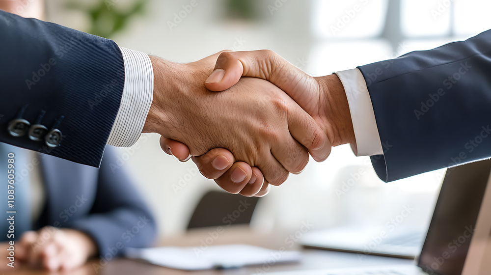 Two men shaking hands in a business meeting Two men shaking hands in a business meeting