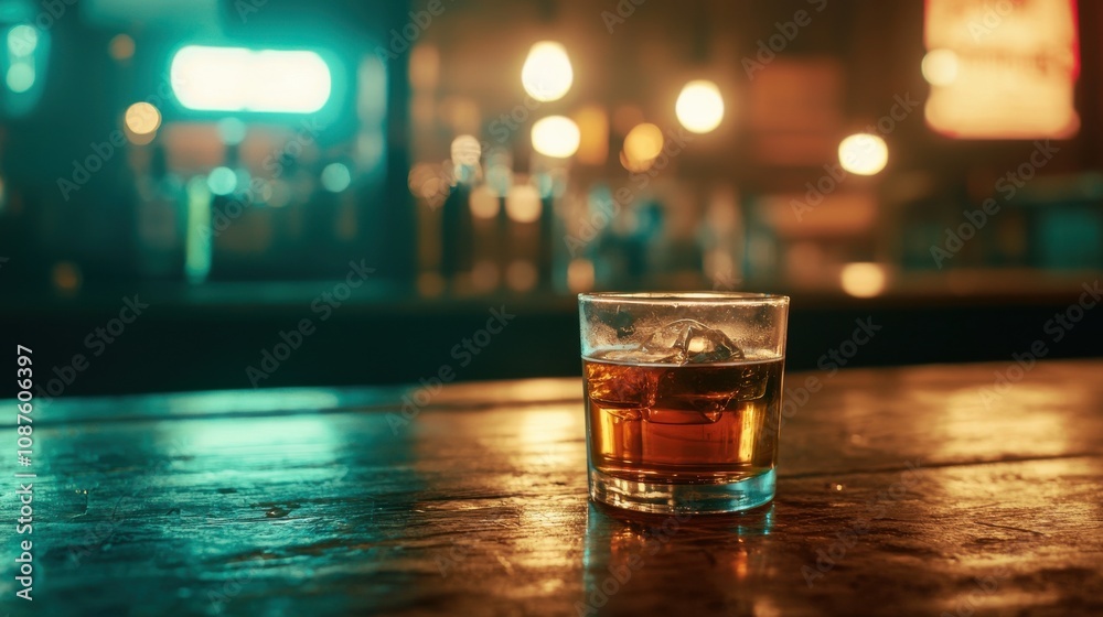 Cocktail glass on bar counter nightlife scene beverage photography cozy atmosphere close-up view relaxation Cocktail glass on bar counter nightlife scene beverage photography cozy atmosphere close-up view relaxation