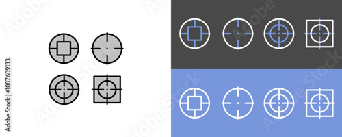 Aim sight symbol set - modern sight icon symbols