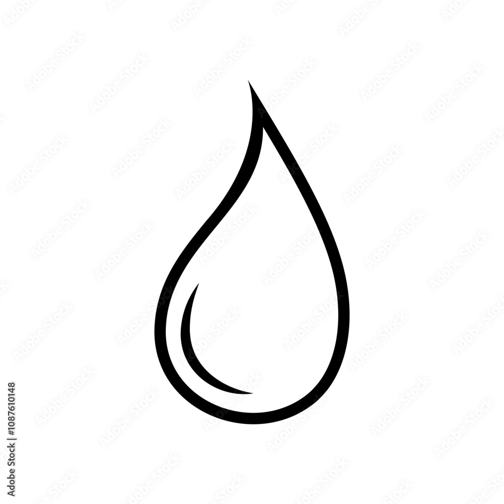 Water drop icon signage trendy design template. Water drop icon signage trendy design template.