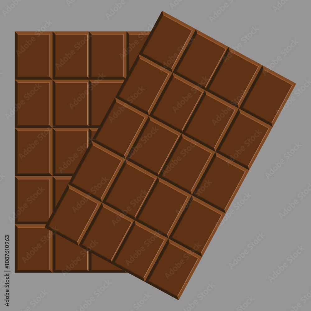 Obraz premium Chocolate bars illustrations