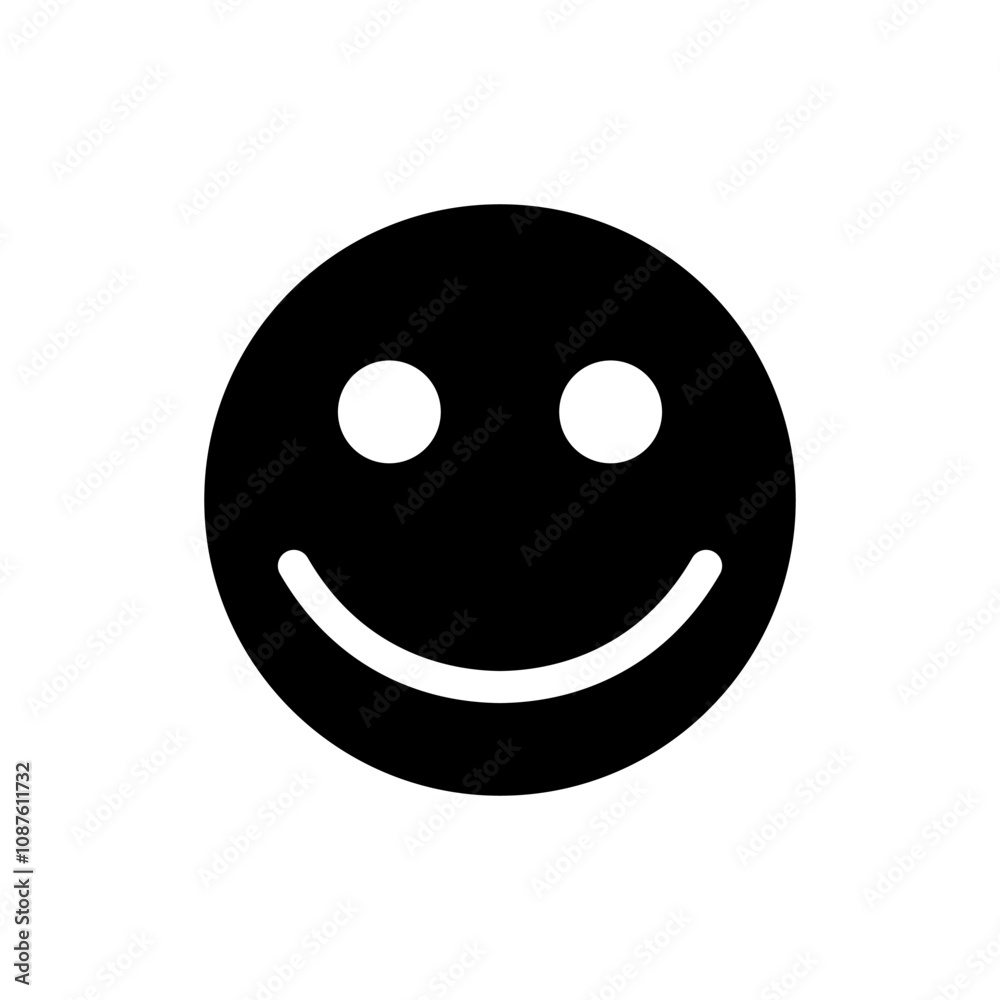 Smile face icon trendy design template. Smile face icon trendy design template.