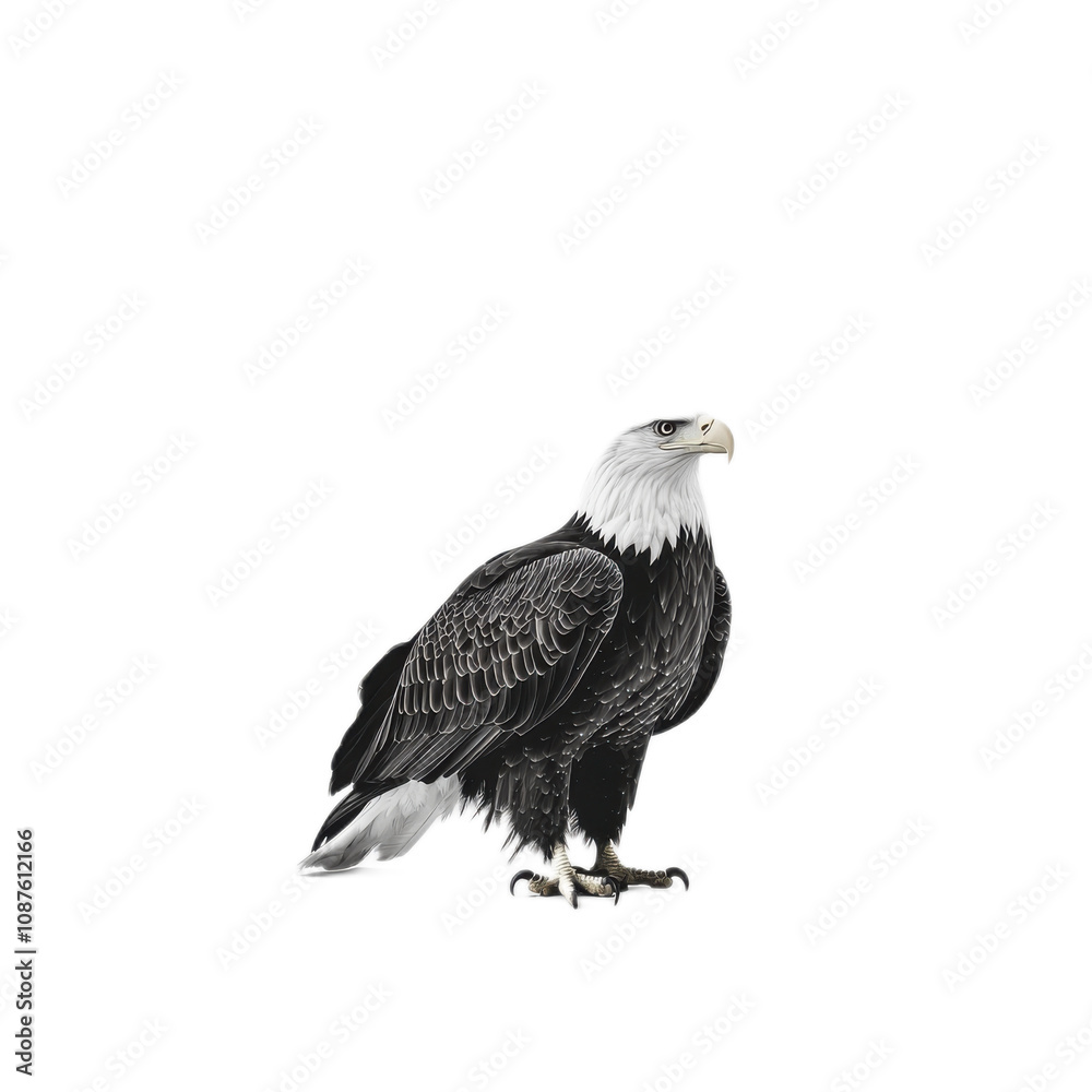 Fototapeta premium Majestic Bald Eagle in Isolation