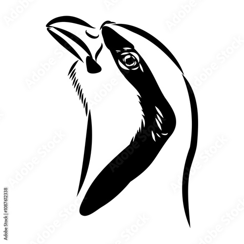 Asian partridge, vector sketch, chukar