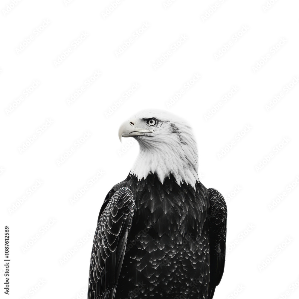 Fototapeta premium Majestic Bald Eagle in Isolation