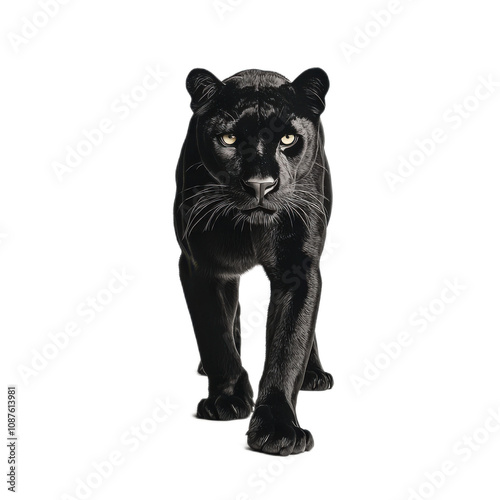 Elegant Black Panther in Pure Focus