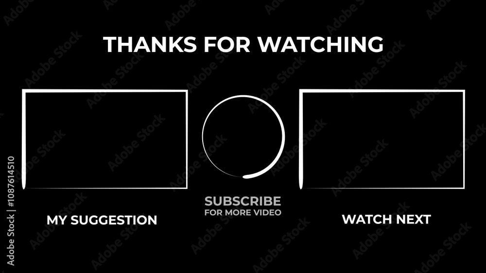 Dynamic YouTube End Screen Animation,Engaging Animated End Card for YouTube,Creative YouTube Outro Animation Template,Professional YouTube End Screen Animation,Animated End Screen for Youtube