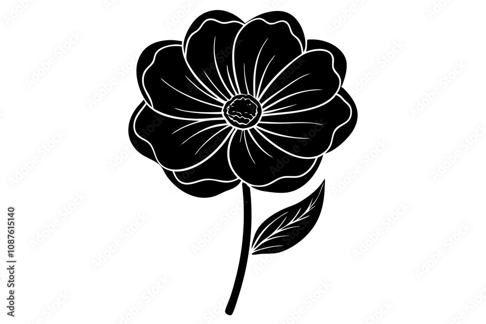 Obraz premium Elegant Buttercup Minimalist Floral Art