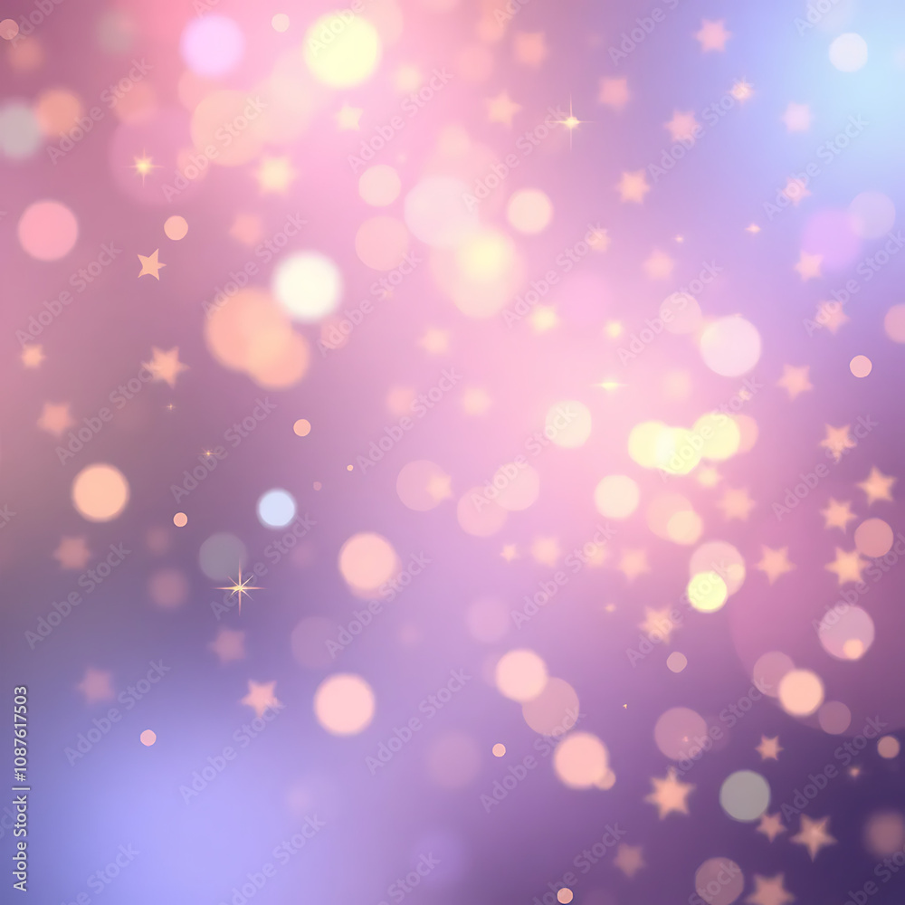 Glittering gradient background with hologram effect and magic lights. Holographic abstract fantasy backdrop with fairy sparkles, gold stars and festive blurs Glittering gradient background with hologram effect and magic lights. Holographic abstract fantasy backdrop with fairy sparkles, gold stars and festive blurs