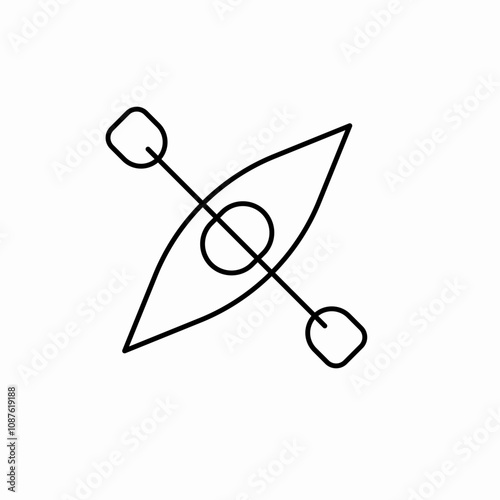 kayak boat icon vector sign