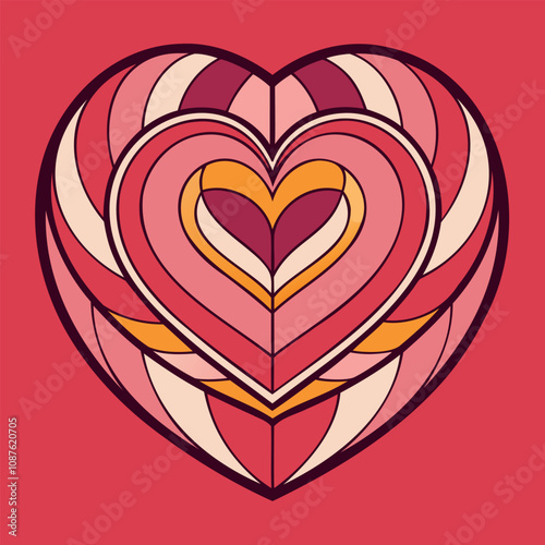 Original heart, suitable for many designs, expression of love, care, for Valentine's Day