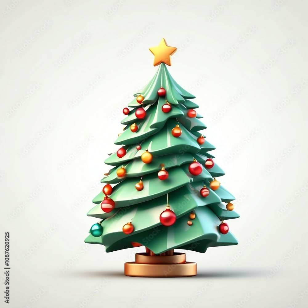 Adorable 3D Christmas Tree Cartoon on a transparent background, perfect for festive decorations and stock inventory. Adorable 3D Christmas Tree Cartoon on a transparent background, perfect for festive decorations and stock inventory.