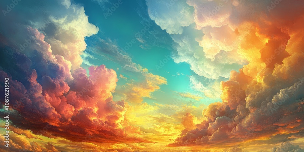 Stunning sunrise sky featuring colorful clouds, capturing the beauty of a breathtaking sunrise sky scene filled with vibrant hues and fluffy clouds that inspire awe and wonder. Stunning sunrise sky featuring colorful clouds, capturing the beauty of a breathtaking sunrise sky scene filled with vibrant hues and fluffy clouds that inspire awe and wonder.