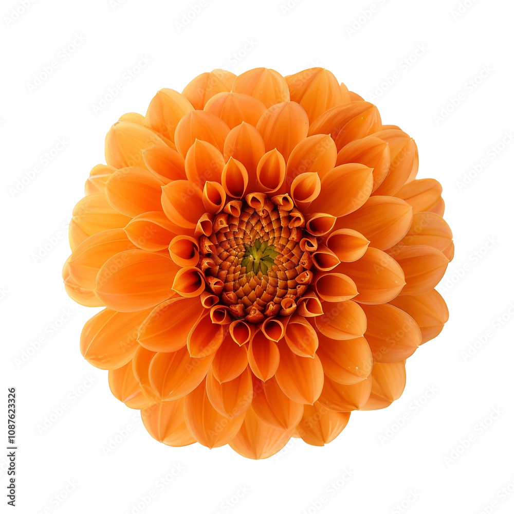Close-up of a Vibrant Orange Dahlia Flower Close-up of a Vibrant Orange Dahlia Flower