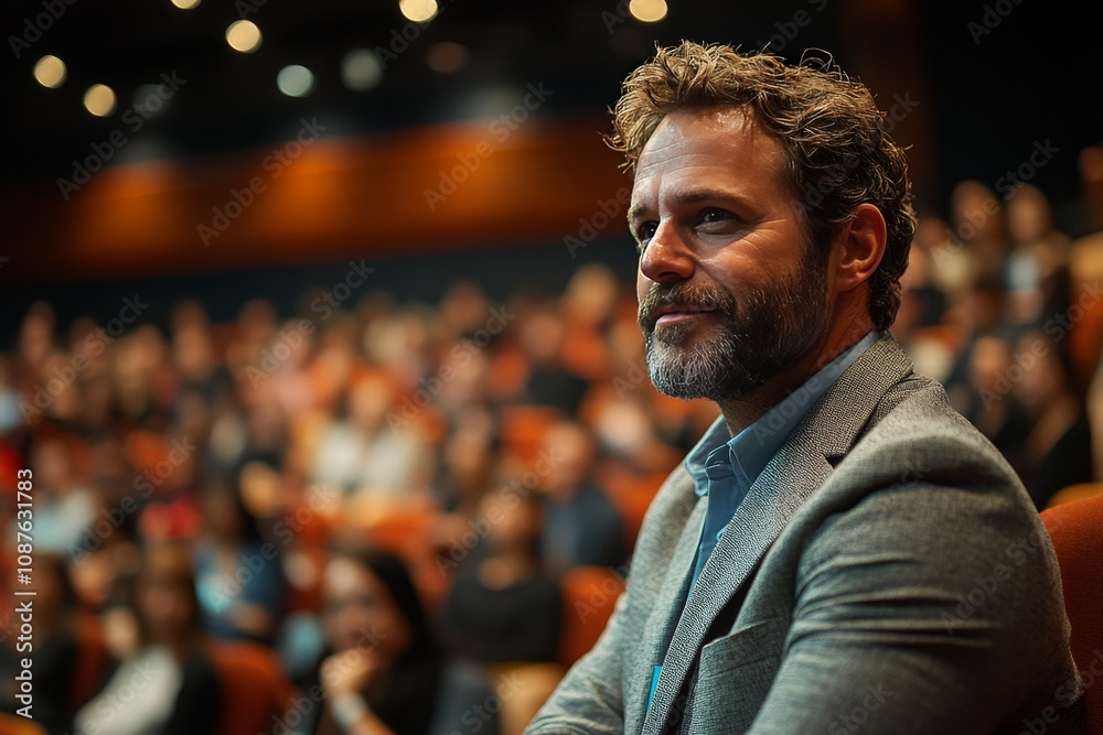 The talk show host interacts with the audience, asking questions and sharing reactions. Generative AI The talk show host interacts with the audience, asking questions and sharing reactions. Generative AI