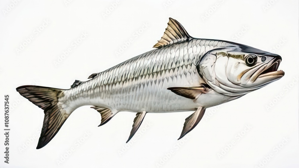 fish on white background