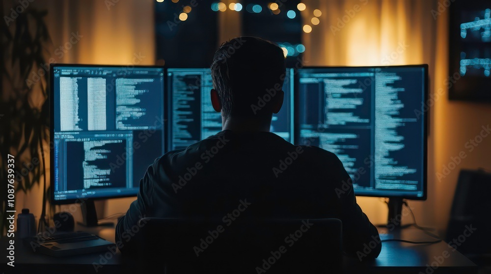 Law enforcement tracking dark web transactions, with screens showing complex code and encrypted cryptocurrency movements Law enforcement tracking dark web transactions, with screens showing complex code and encrypted cryptocurrency movements