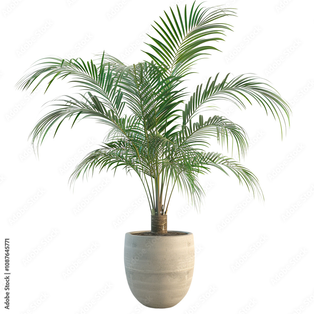 Obraz premium Indoor Palm Tree in a Pot