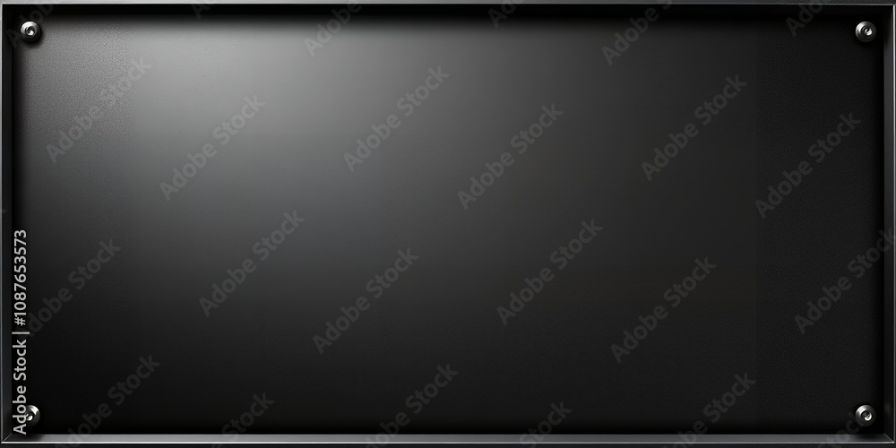 Sleek black metal plate with subtle gradient. Sleek black metal plate with subtle gradient.