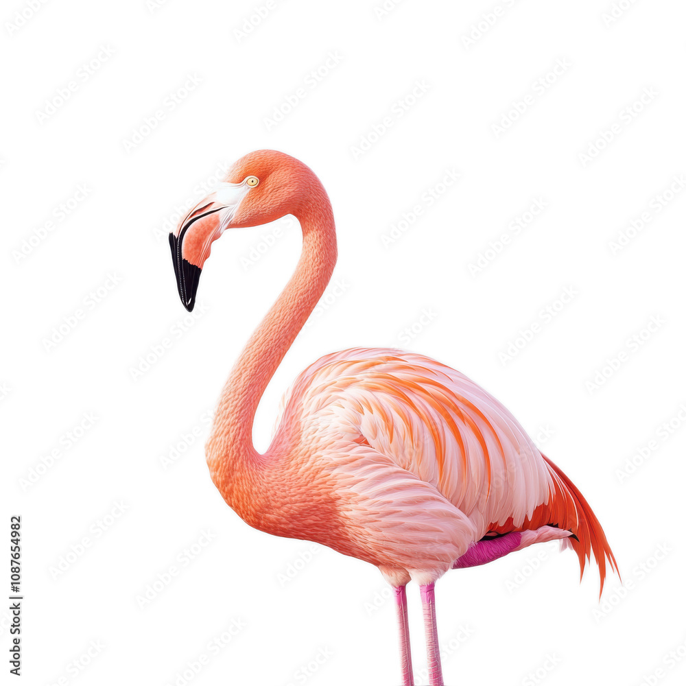 Obraz premium Graceful Flamingo in Serene Pose