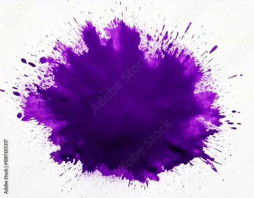 Abstract ink blots in different colors