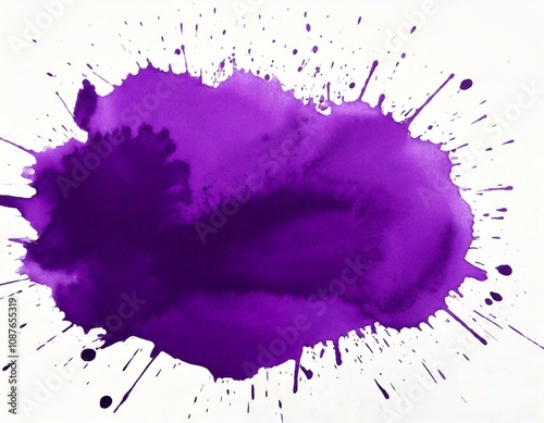 Abstract ink blots in different colors