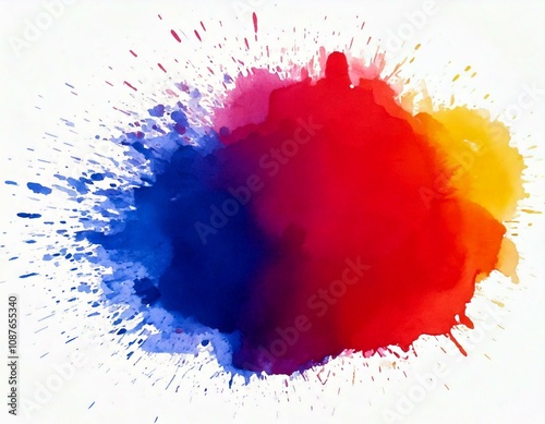 Abstract ink blots in different colors