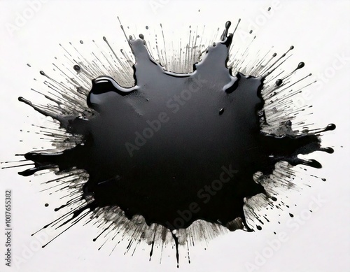 Abstract ink blots in different colors