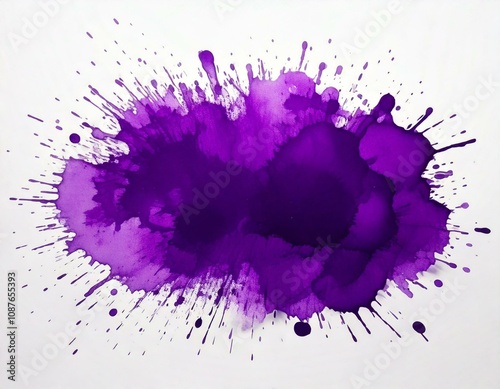 Abstract ink blots in different colors