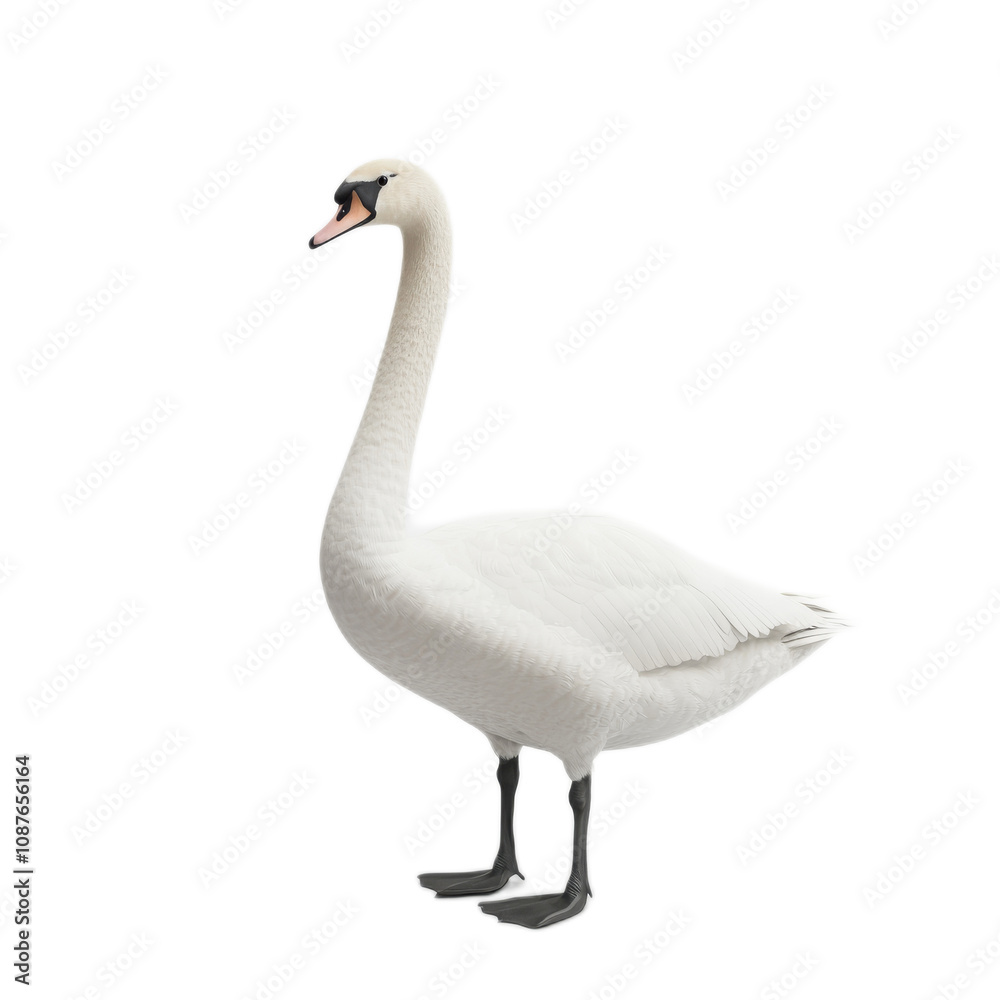 Fototapeta premium Graceful Swan in Tranquil Pose