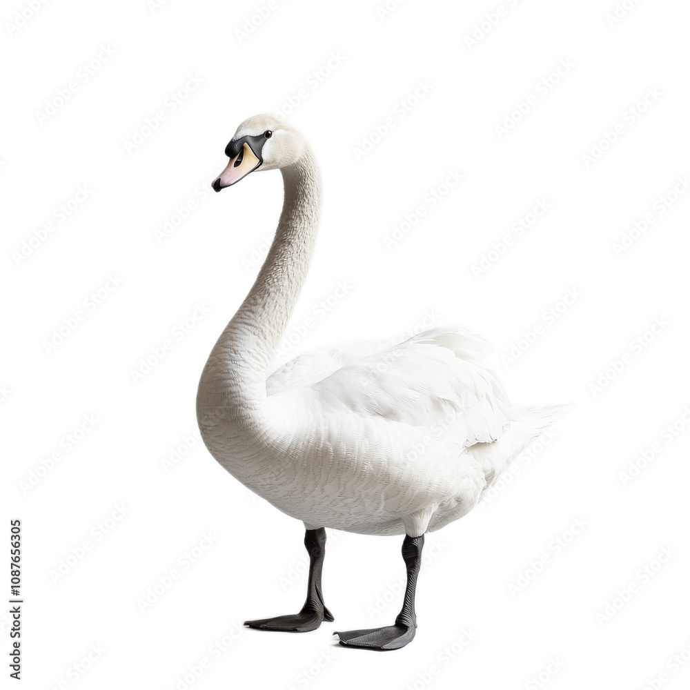 Graceful Swan in Tranquil Pose Graceful Swan in Tranquil Pose
