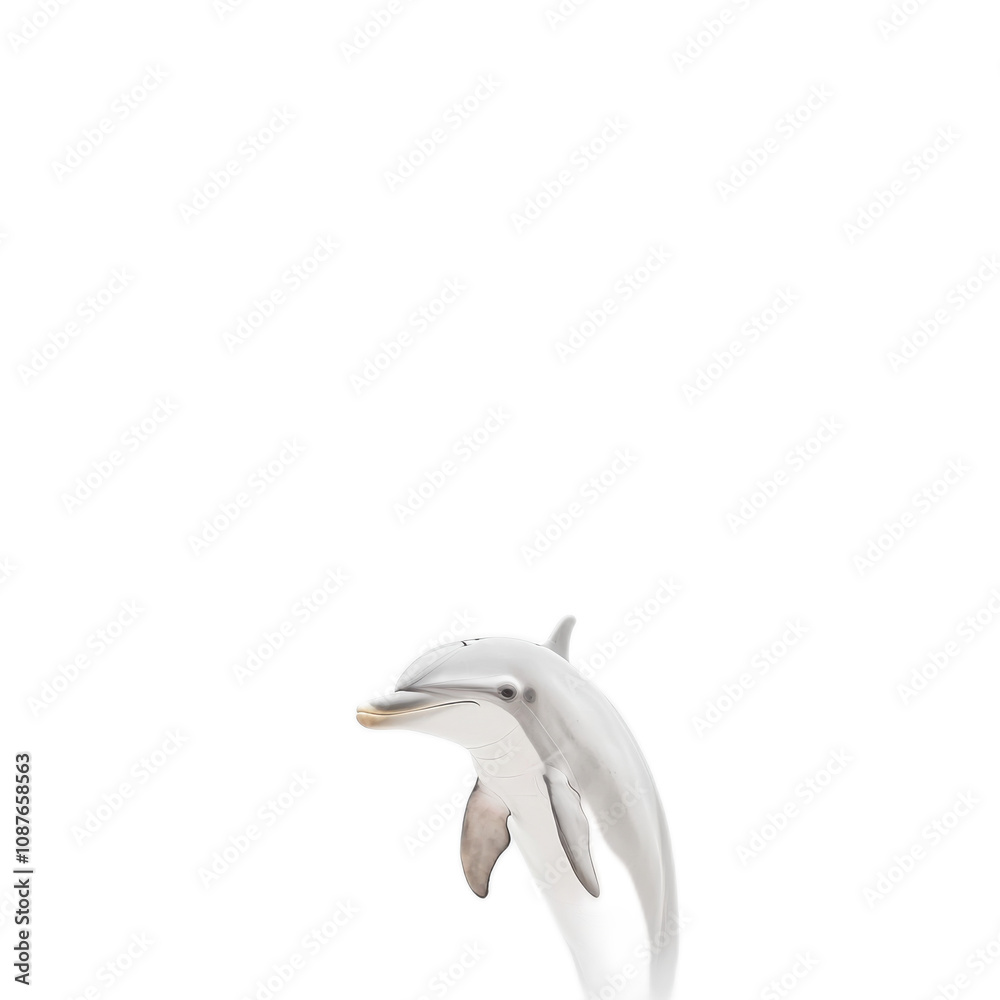 Obraz premium Playful Dolphin in Joyful Pose