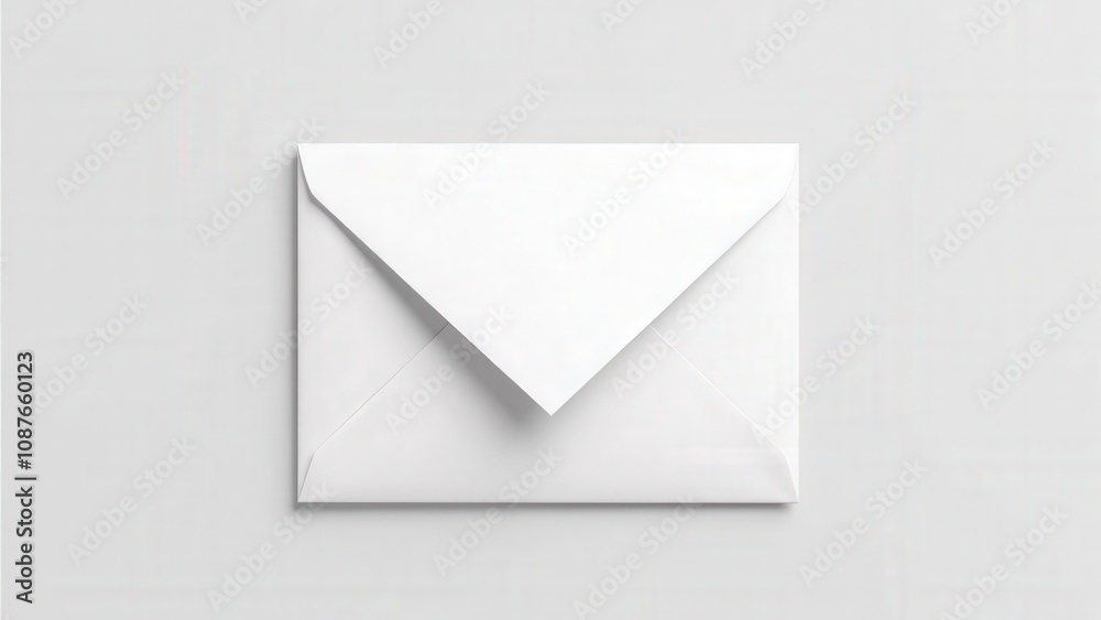 A detailed a4 envelope mockup showcasing a large white envelope with clean lines on a minimal background.