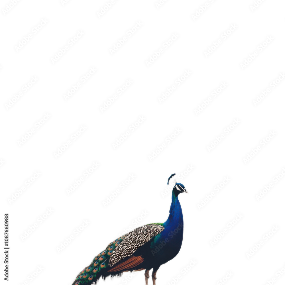 Obraz premium Elegant Peacock in Vibrant Display