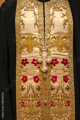 Saint Volodymyr the Great Greek catholic Ukrainian cathedral, Paris, France.Liturgical garment photo