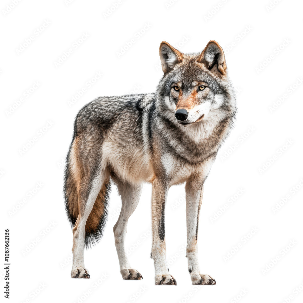 Fototapeta premium Majestic Wolf in Noble Pose