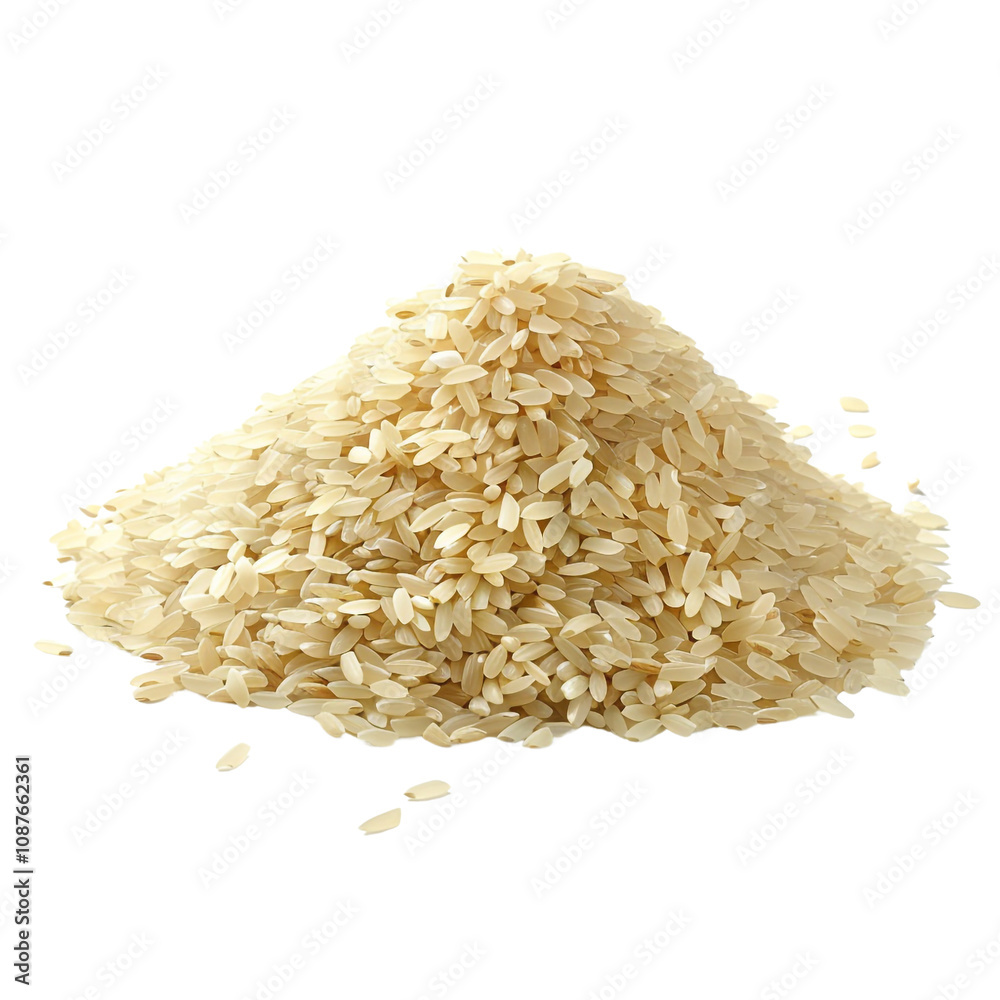 Pile of Raw Rice Grains Pile of Raw Rice Grains